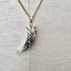 Tusk Abalone Pendant Necklace 