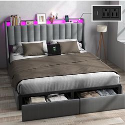 Brand new in box queen bed frame