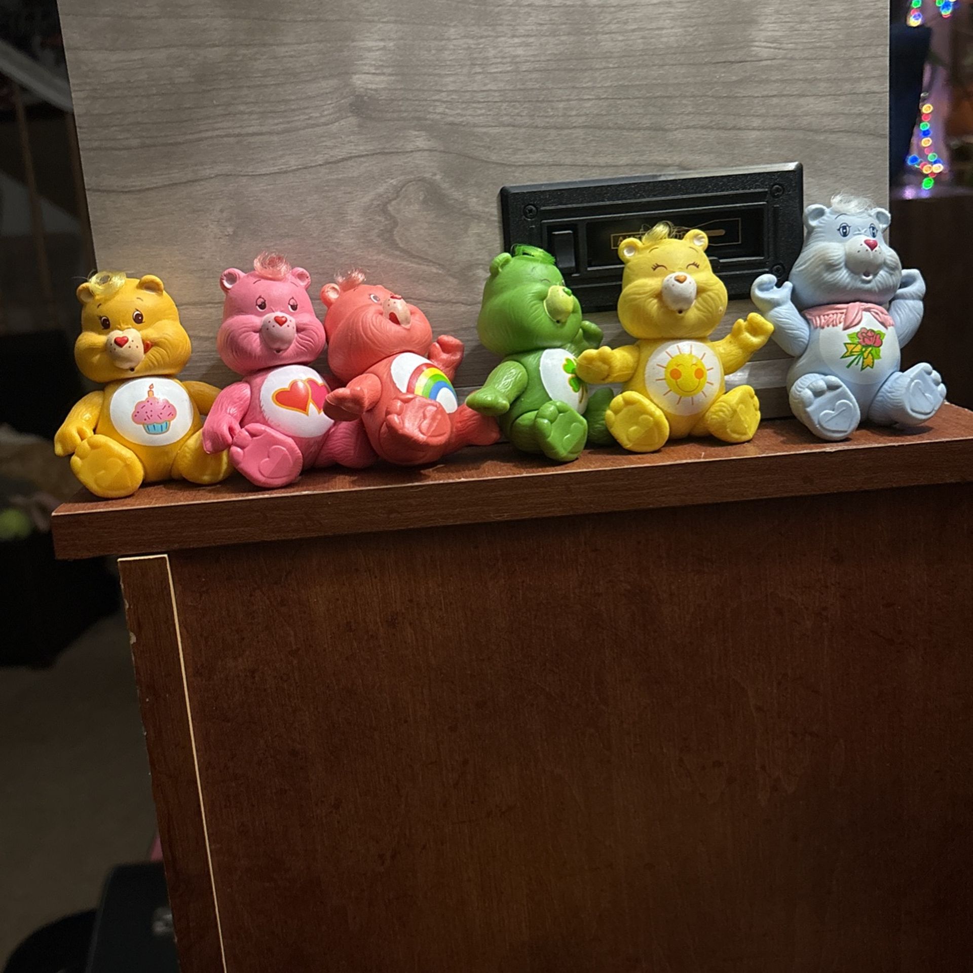 Vintage Lot of 6 Care Bears 3.5" Poseable Vinyl Figures