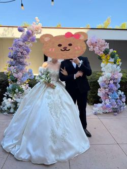 Luxury Wedding Dress With 5 Steal Good Petticoat