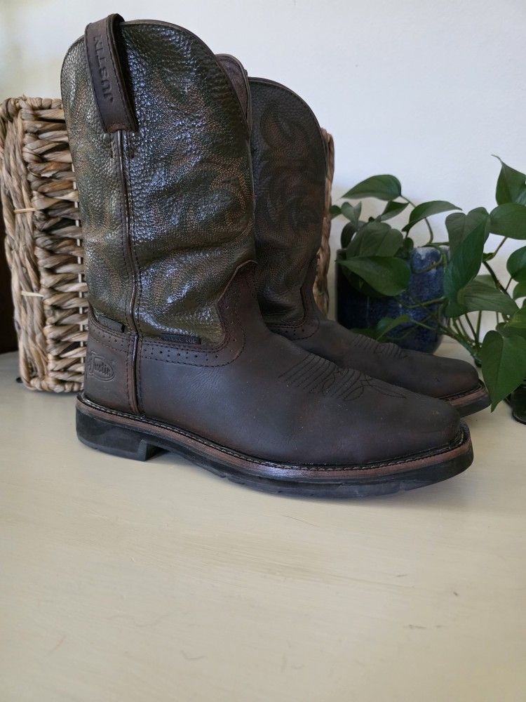 Justin Brand
Men's Dark Brown Keaven WP Met Guard Work Boots