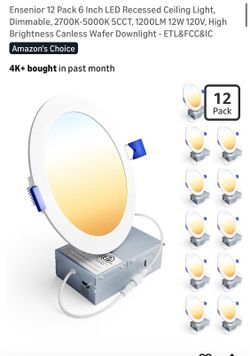 ENSENIOR new 12 PK, 6” recessed, lights, junction boxes