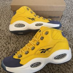 RETRO DS REEBOK QUESTION MID ALLSTAR SZ10 Blue Toe Pump Iversons Dee Brown Shaq Instapump Kamikaze 