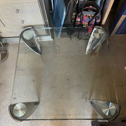 Mid-century modern glass coffee table