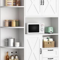 Brand New White Kitchen Pantry Cabinet In BOX