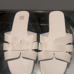 Flat Sandals White New 