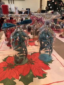 Glass Candle Holders Various Styles and Colors! $8 each