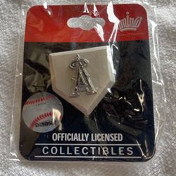 MLB Angels Home Plate Logo Pin - Official Collectible