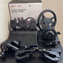 PXN V99 Force Feedback F1 Steering Wheel Xbox Series X/S, PC, PS4 with Peddles