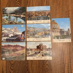 FONOSCOPE Postcards, RARE and Vintage, 1960’s, set of 7