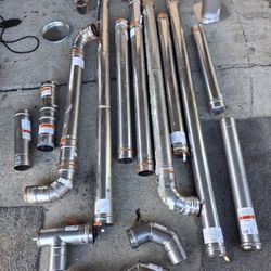  Stainless Steel Gas Vent Pipe Lot – Great Condition – Ready to Install