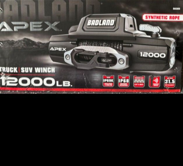 Badland APEX 12000 SYNTHETIC ROPE Winch