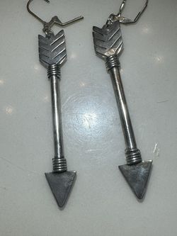 Sterling Pierced Arrow Earrings 