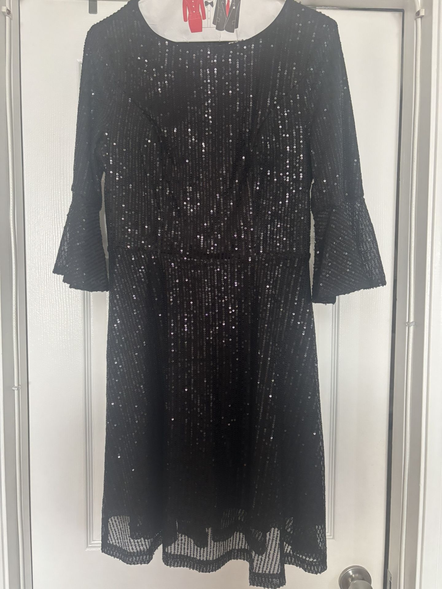 Black Sequin Dress - Medium