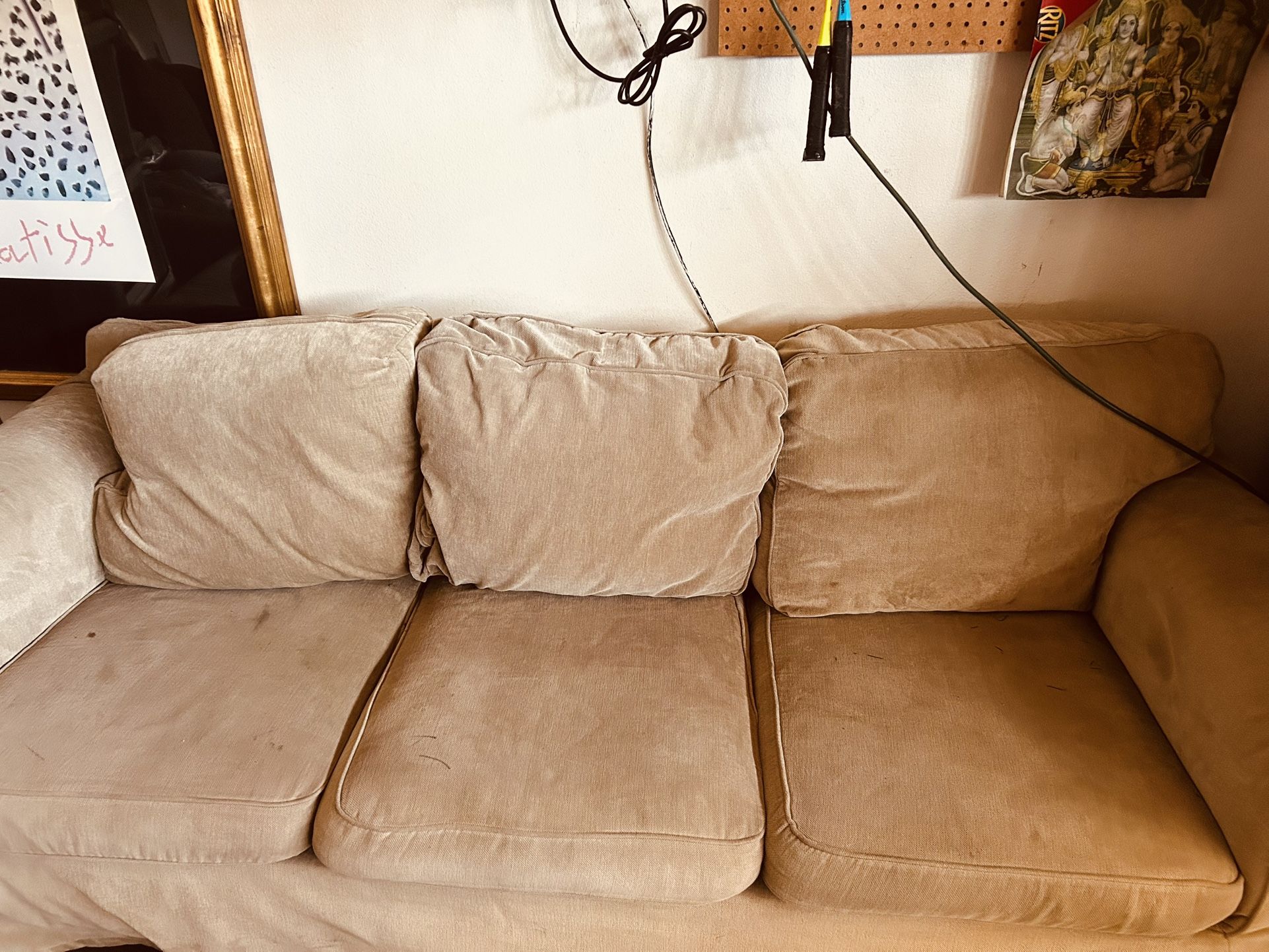 Comfy Grey 3-Seater Sofa / Couch - Great for Living Room