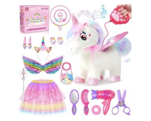 Walking Remote Control Unicorn With Accessories! Brand New!