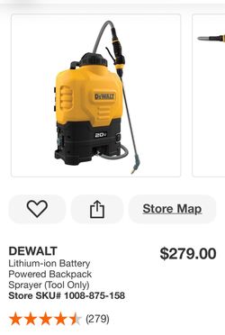 DEWALT Lithium-ion Battery Powered Backpack Sprayer (Tool Only)