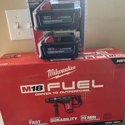 MILWAUKEE M18 FUEL 1-9/16” SDS MAX ROTARY HAMMER AND  BATERIES  6.0   ((( Read Description Please )))