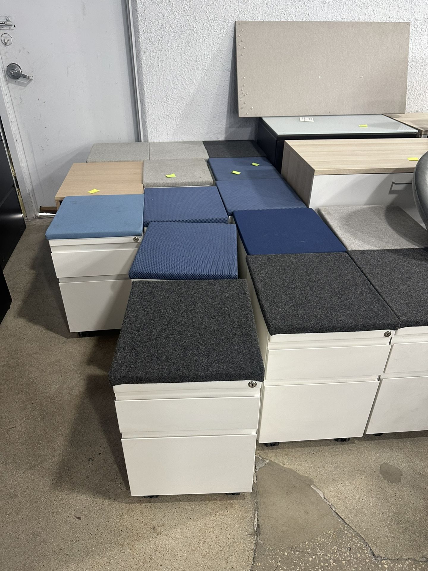 Various Rolling Box File Cabinets