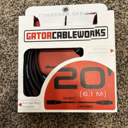 Gator Cableworks 20 Inch XLR Male/XLR Female 
