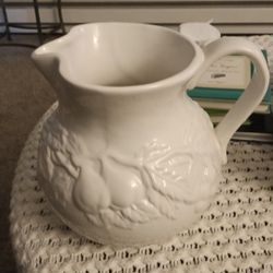 White Large Pitcher $10