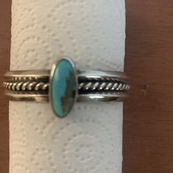 Turquoise and sterling silver bracelet