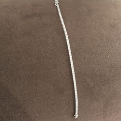 1980s 14k white gold / 2ct diamond tennis bracelet
