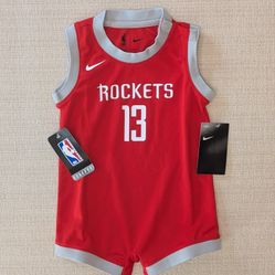 Nike James Harden Houston Rockets Toddler Jersey Onsie Red Sz 18 Months