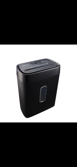 Basics 12-Sheet Cross-Cut Paper and Credit Card Shredder with Overheat Protection
