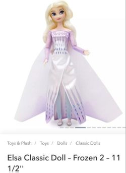 New ELSA Disney Classic Doll – Frozen 2 – 11 1/2''
