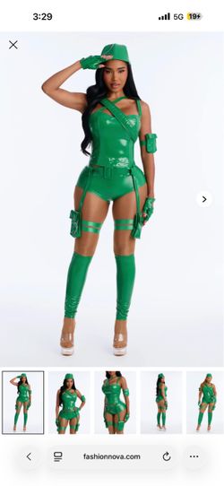 Green Military Costume Set