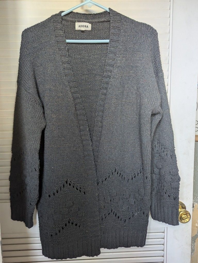 Adora Open Front Cardigan Sweater Size Medium Oversized