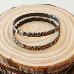 Mixed metal bangles