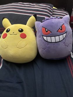 Pikachu and Gengar Pokémon Squishmallows 10 inches