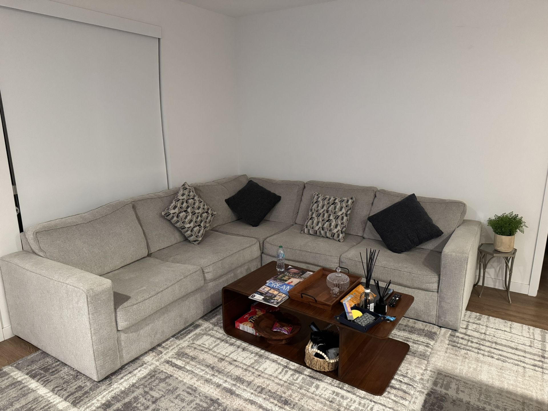 Living Room Sofa Couch Grey