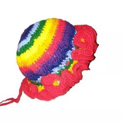 Handmade  Rainbow Crochet Hat