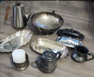 Silver plated, Stainless Steel, And Pewter - see description
