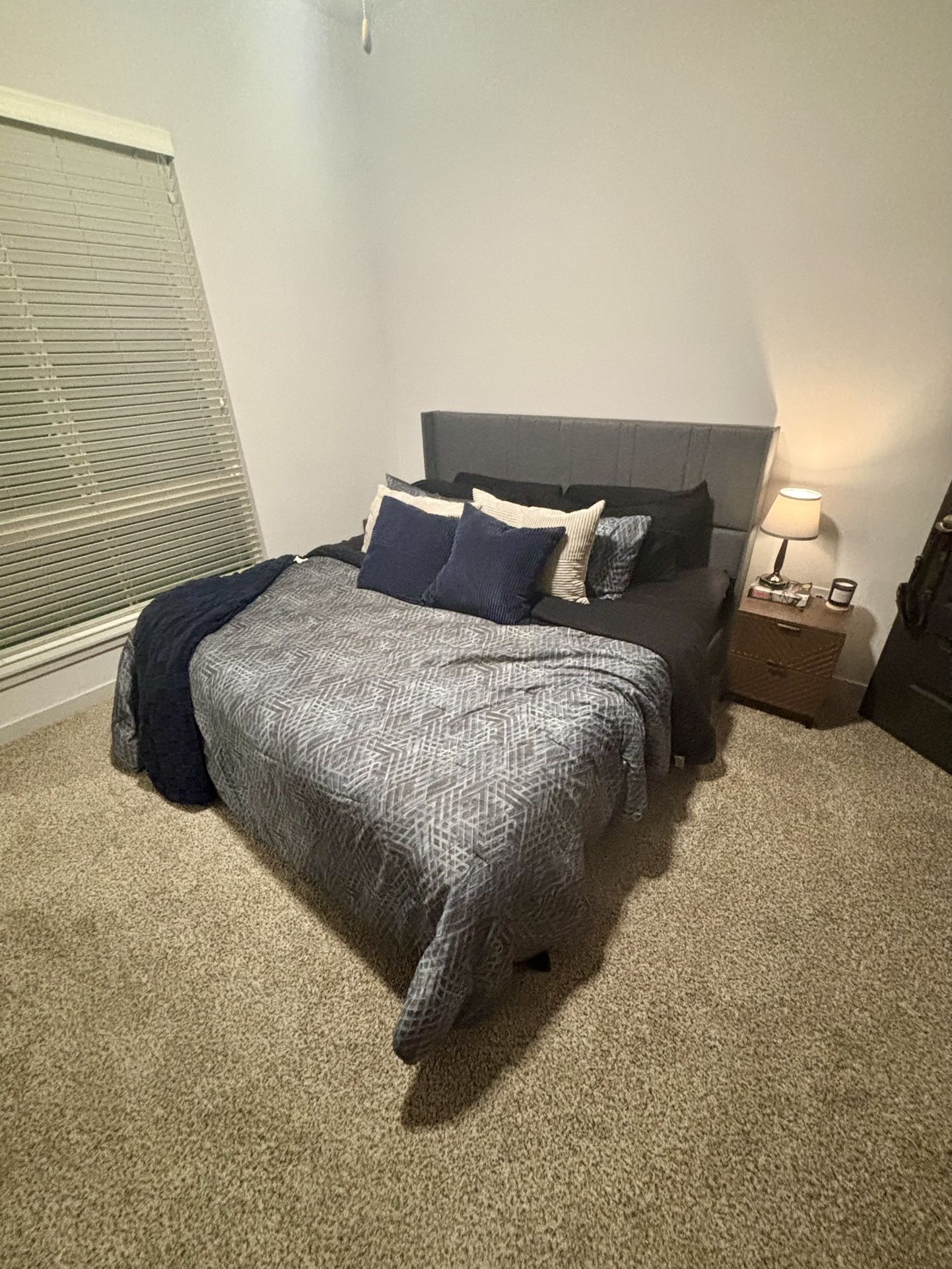 King Vibe Gel Memory Foam Mattress With Larmace King Size Bed Frame with Storage Drawers and Wingback Headboard