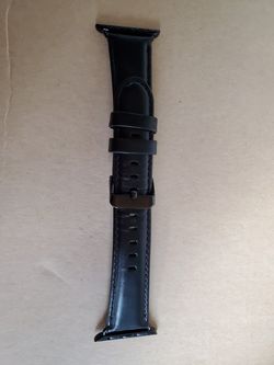 (U48) Apple Watch Band 38mm 40mm Women Leather Band Replacement Strap iWatch Series 5,Series 4, 3, 2 1,Sport, Edition, Black