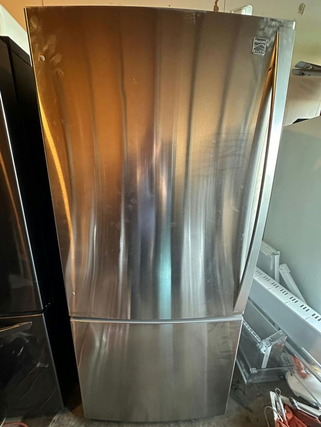 Kenmore Bottom Freezer Fridge Stainless Steel LEDLighting