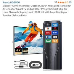 Digital TV Antenna Indoor Outdoor,2200+ Miles Long Range HD Antenna 