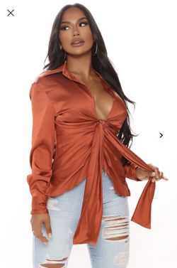 Fashion Nova Satin Shirt