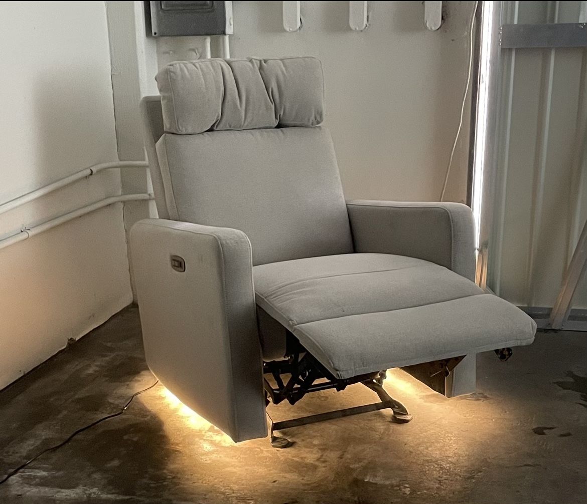 Tallula Fabric Power Glider Recliner with Power Headrest