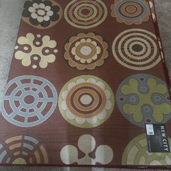 Colorful 5’ x 8’ Area Rug – Excellent Condition 