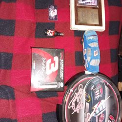 NASCAR Items Together The Clock The Lighter The Card All The Miscellaneous Stuff Together