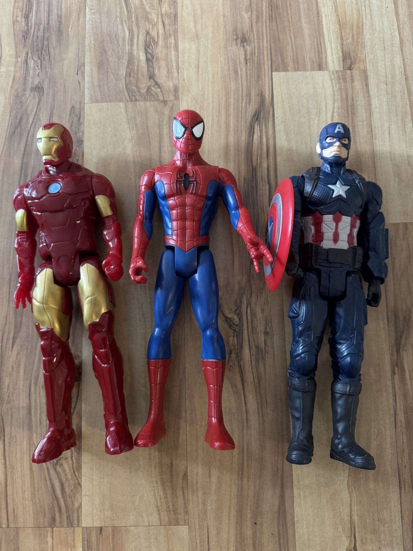 12” Marvel Spider Man, Iron Man, and Captain America