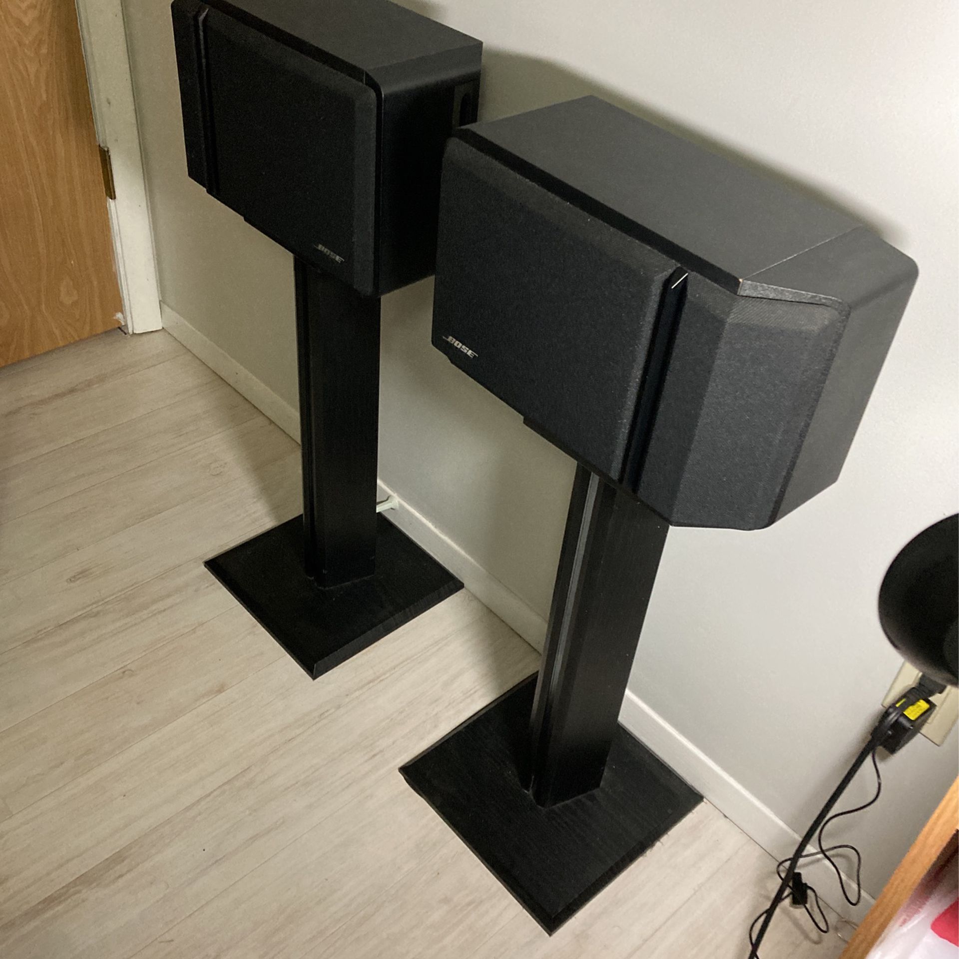 Bose Speakers On pedestals