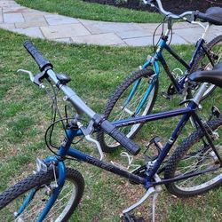 Pair of Trek Hybrid Mountain Bikes