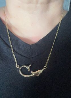 18K Solid Gold Chain and Pendant For Wedding 6.2Gr 18 Inches Long 