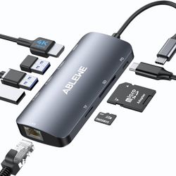 USB-C Dock with USB-A HDMI Ethernet SD and Micro SD